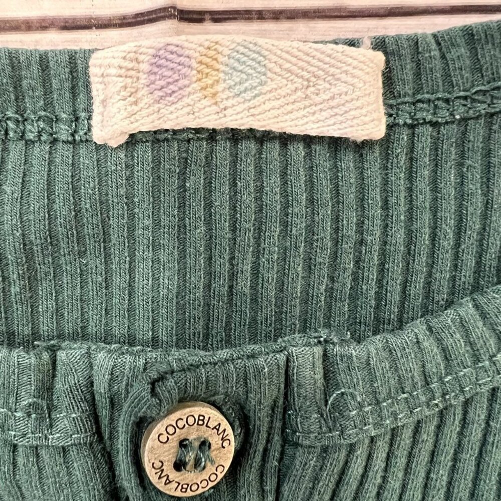 Coco Blanc Green Ribbed PJ's - Picture 6 of 11